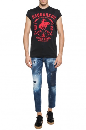 T-shirt with sewn zippers, zdjęcie 2 T-shirt with sewn zippers od Dsquared2